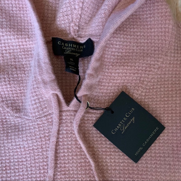 Charter Club Cashmere Hoodie Sweater NWT - Picture 3 of 4